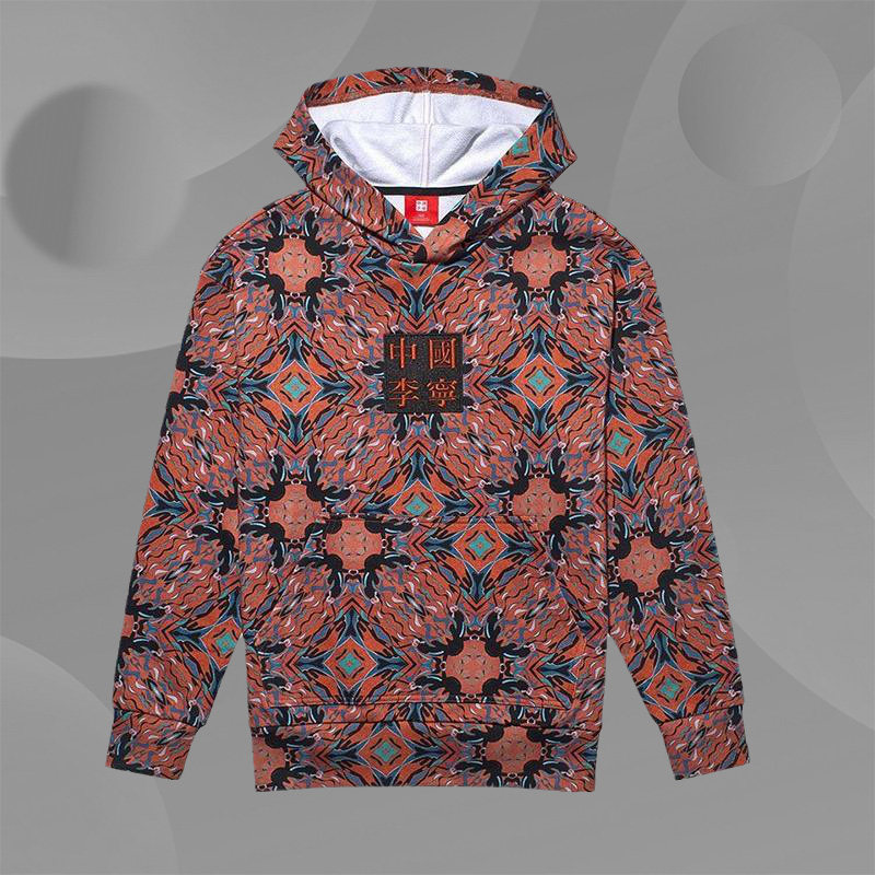李宁正品儿童新款男女童中国李宁时装周时尚连帽加厚卫衣 YWDQ145
