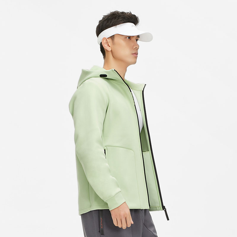 立体裁剪连帽春季针织运动服