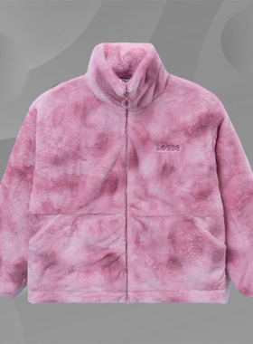 中国李宁冬季新款草莓熊毛绒保暖女子时尚舒适潮流外套 AFMR008