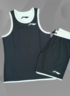 李宁CBA比赛套装篮球训练服双面穿篮球背心运动球衣AATR083