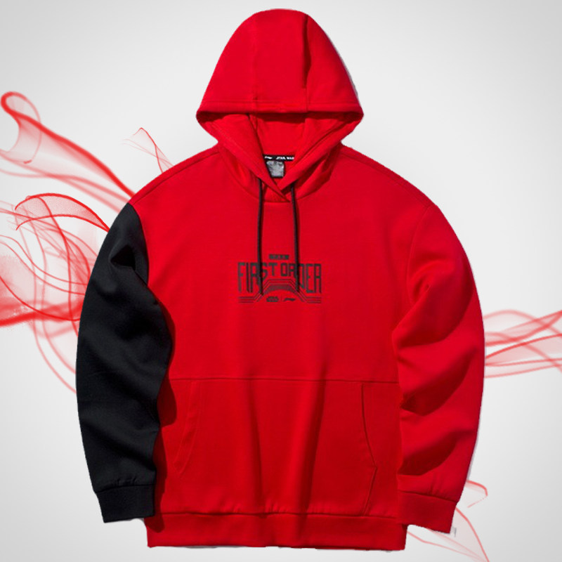 李宁正品新款星球大战联名系列男子运动休闲套头连帽卫衣AWDPA29