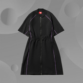 系列女子拉链开襟腰部镂空连衣裙ASKR162 运动时尚 Lining 李宁正品