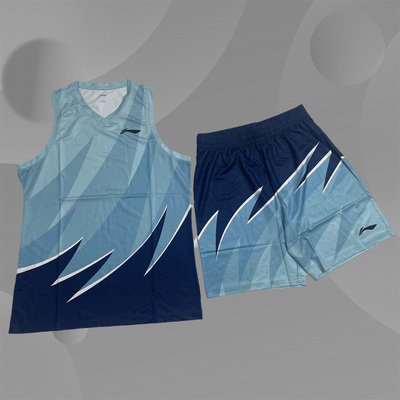 李宁篮球服套装男速干双面球衣比赛服训练背心运动服AATP069