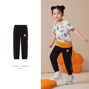 YKLS204 X奇奇蒂蒂系列女小童束脚休闲卫裤 Lining 李宁正品