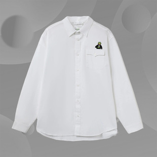 外套ASHR119 衬衫 李宁正品 联名Muppets科米特男子休闲长袖
