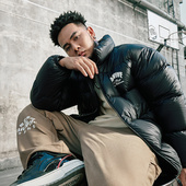 字母印花立领宽松短款 Lining 男子新款 冬季 羽绒服AYMT139 李宁正品