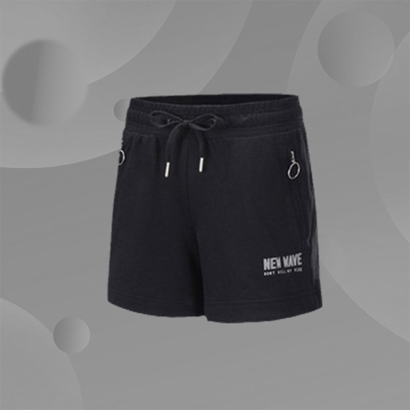 Lining/李宁短裤女裤纯棉透气七分裤子训练学生休闲短裤AKSP074