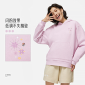 冬季 Lining 李宁正品 女子运动潮流系列加绒保暖宽松卫衣AWDT820