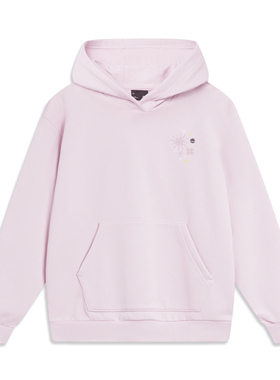 Lining/李宁正品冬季女子时尚系列潮流休闲宽松连帽卫衣AWDT822