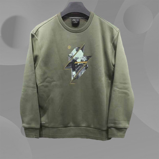 李宁卫衣男子冬新款 韦德加绒保暖套头圆领休闲运动上衣AWDQ707