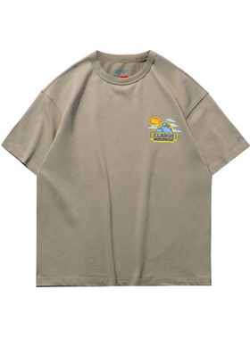 Lining/李宁正品反伍BADFIVE男子印花宽松舒适圆领短袖T恤AHSP947