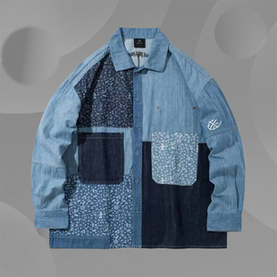 李宁正品 韦德之道生日运动宽松牛仔拼接外套AJDR469 秋冬新品