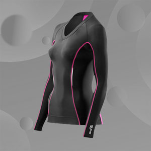 李宁联名SKINS思金斯A200长袖上衣女款运动紧身衣ANGF002