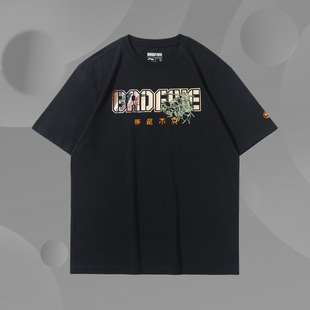 AHSR119 李宁男运动上衣圆领短袖 T恤BADFIVE兵不厌诈男子文化衫