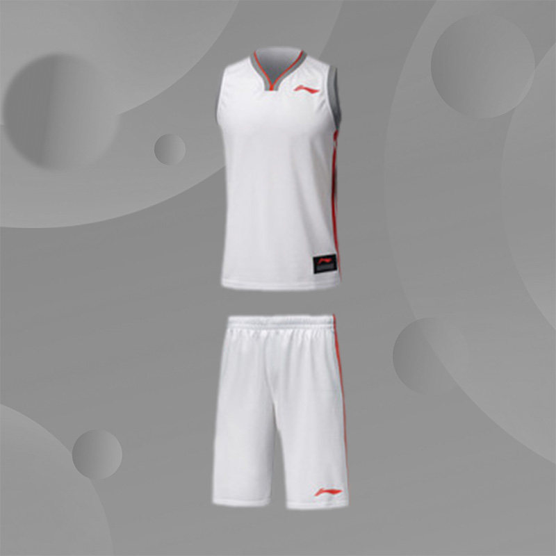 李宁篮球比赛男士背心篮球服短裤篮球训练比赛服套装 AATM045