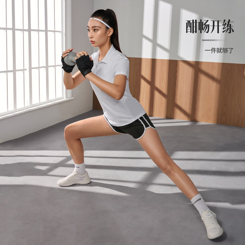 Lining/李宁正品2026年夏季女士简约舒适透气短袖POLO衫APLT034