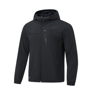 冬季 男子健身系列纯色连帽加绒夹克外套AFDT631 李宁正品 Lining