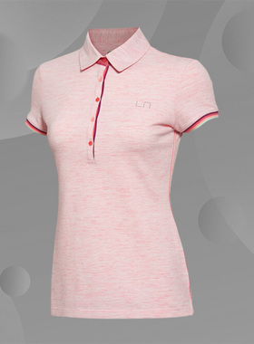 Lining/李宁正品夏季新款女子运动休闲翻领短袖T恤POLO衫GPLL008