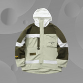 李宁正品 潮流休闲BADFIVE篮球系列男子宽松运动风衣AFDR049