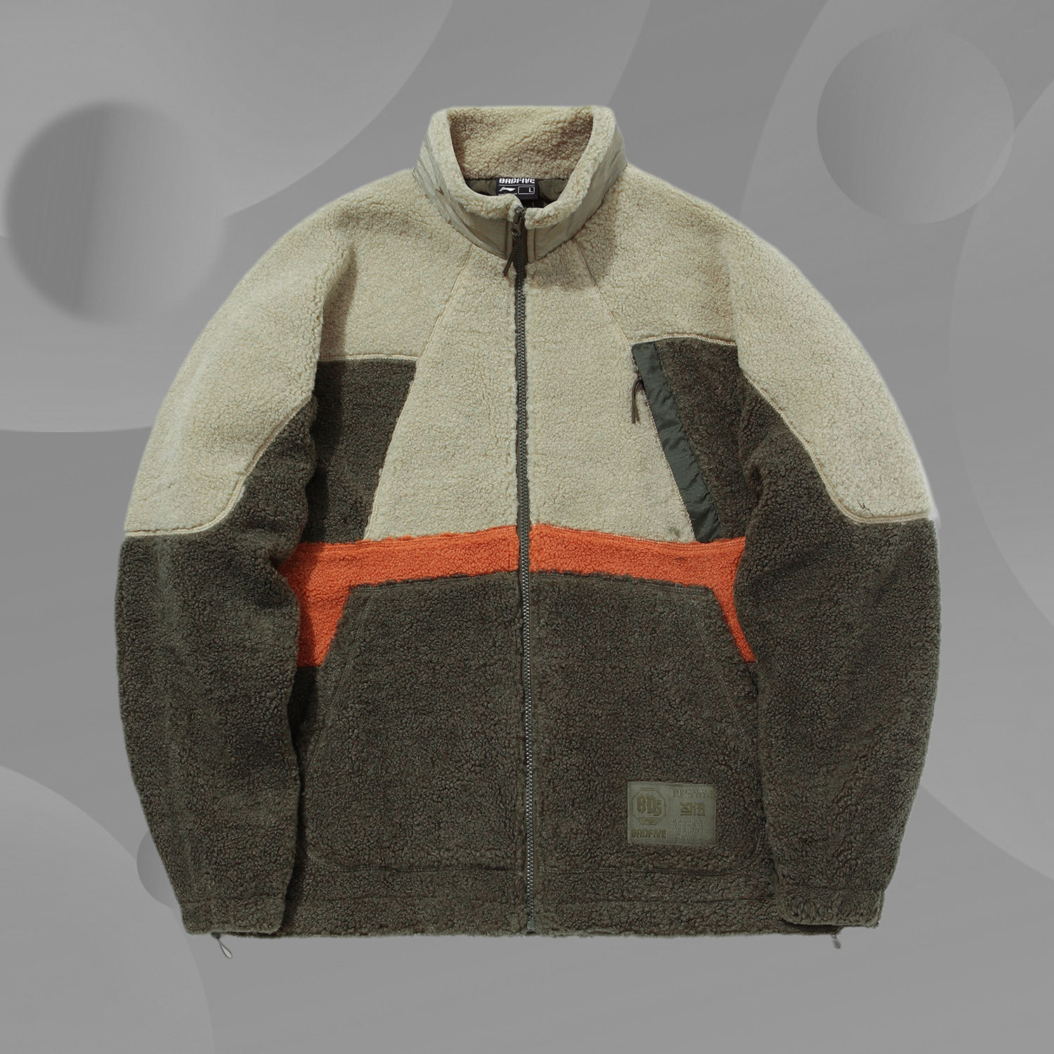 李宁立领宽松秋冬季反伍篮球外套