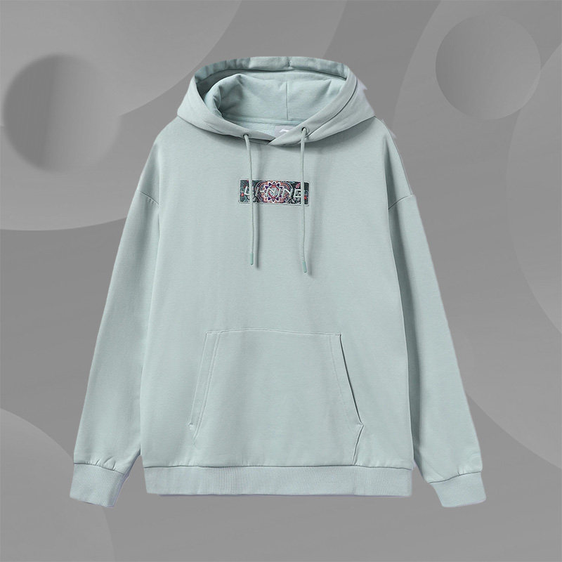 李宁卫衣男女同款秋季款情侣装连帽宽松刺绣款运动服AWDRD42