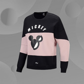 李宁卫衣女套头衫 运动服AWDP234 圆领米奇联名女卫衣长袖