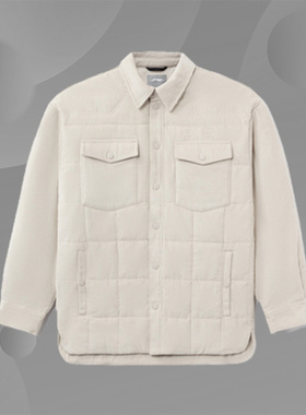 李宁正品新款运动时尚系列男子灯芯绒翻领纯色短款棉服AFMR491