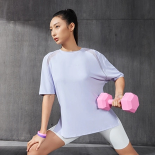 女子健身跑步短袖 李宁正品 休闲运动舒适修身 新款 ATSS940 春季