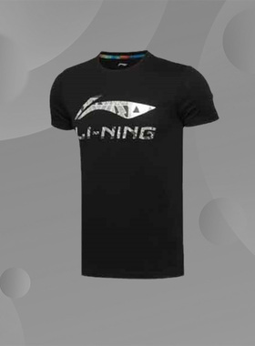 LINING李宁正品19夏季新款运动休闲系列男子短袖T恤文化衫AHSP451