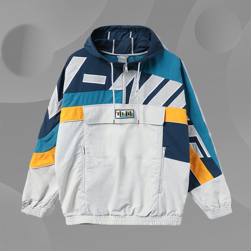 李宁正品男子秋季新款套头连帽时尚宽松保暖防风运动风衣AFDR401