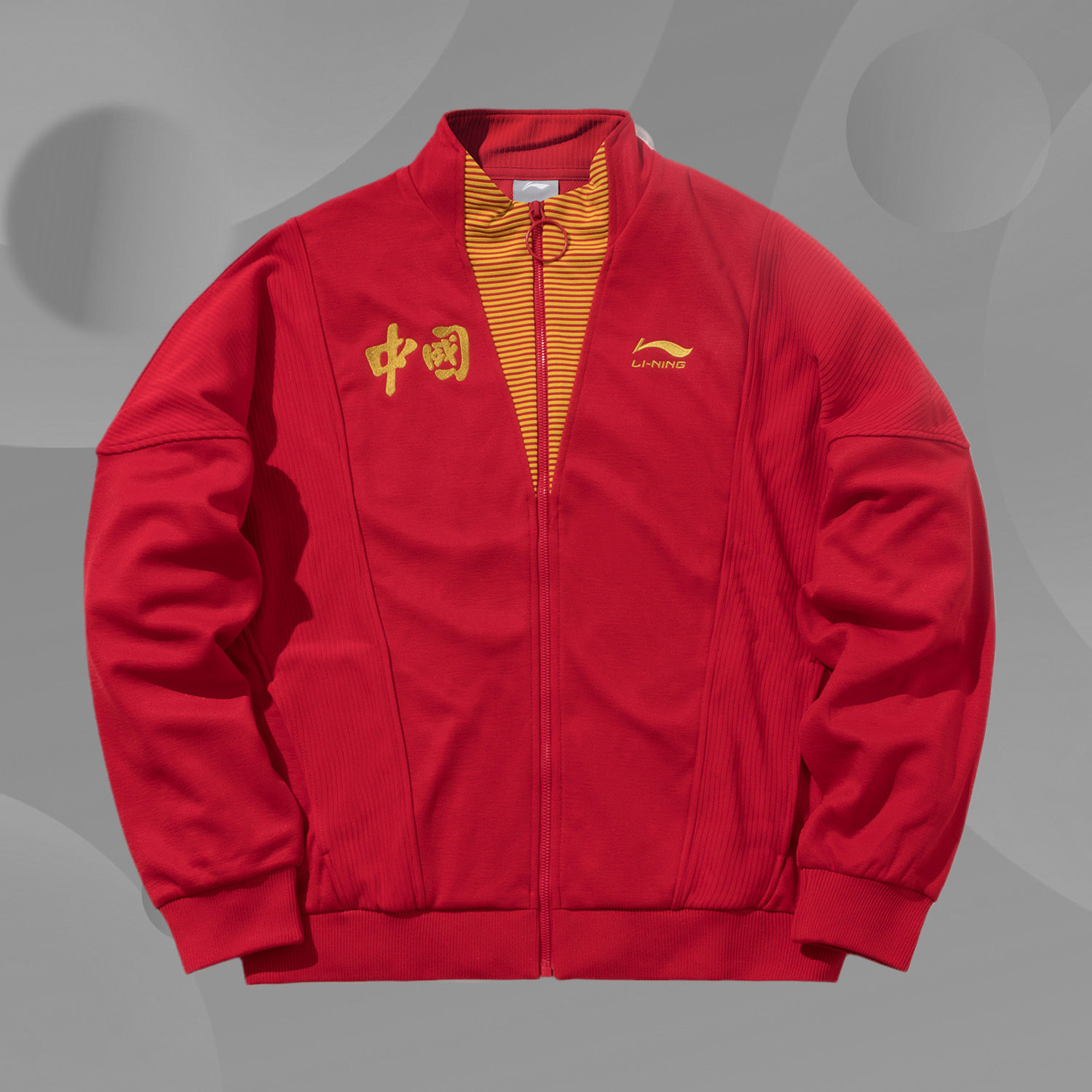 LI NING  남성 복고풍 패션 캐주얼 스포츠 재킷 스탠드 칼라 카디건 긴 소매 재킷 AFDN453