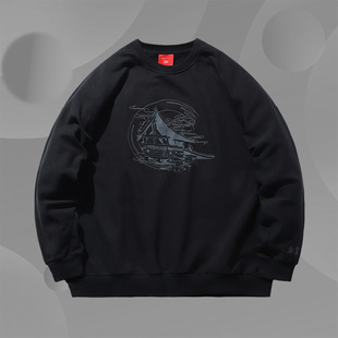 圆领宽松运动服AWDPB13 套头长袖 李宁X故宫·宝蕴楼联名款 卫衣男士