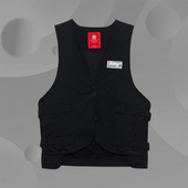 中国李宁男士 马甲韦德系列背后印花男子休闲工装 单马甲AMDR069