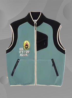 李宁年秋冬季新款男悟行都市户外摇粒绒宽松无袖马甲 AMDR075