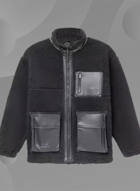 李宁外套男冬季新款星球大战羊羔毛宽松保暖上衣夹克 AFDR773