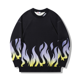 Lining/李宁正品2023秋季新款男子圆领长袖印花休闲卫衣AMBT135