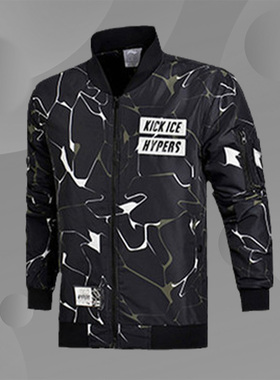 李宁正品新款运动休闲舒适时尚系列男子百搭保暖短款棉服AJMM021