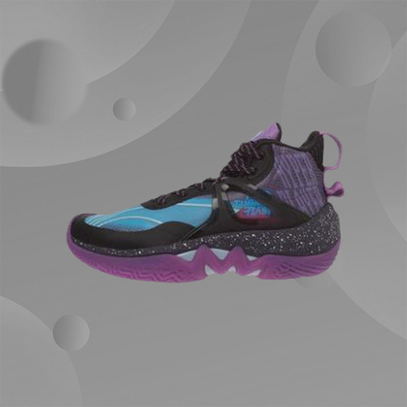 李宁儿童篮球鞋秋冬新款男童高帮防滑减震休闲运动鞋YKBR052