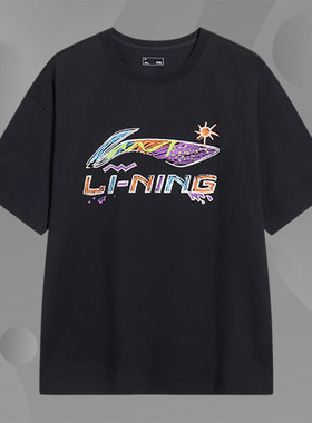 Lining/李宁正品新款运动时尚系列男子宽松短袖T恤AHST727
