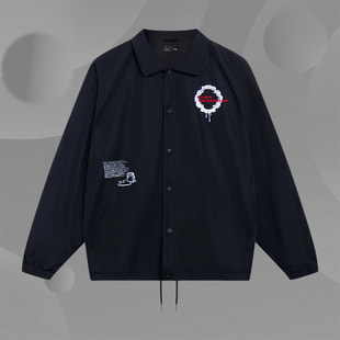 李宁正品 Lining 男子宽松潮流加绒保暖运动休闲夹克外套AFDT091