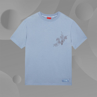 中国李宁X故宫·宝蕴楼联名短袖 T恤国潮刺绣含棉运动上衣AHSQ669