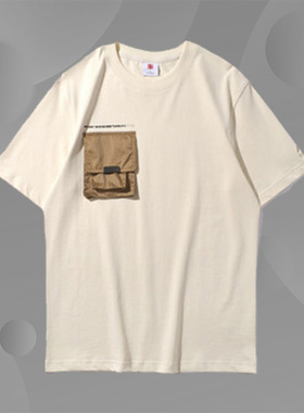 中国李宁短袖男纽约时装周圆领休闲T恤夏季纯棉运动服上衣AHSP621