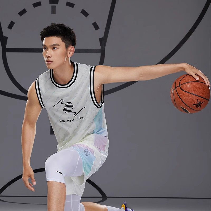 李宁韦德系列短裤男夏季新款运动篮球比赛裤五分裤AAPS007-7