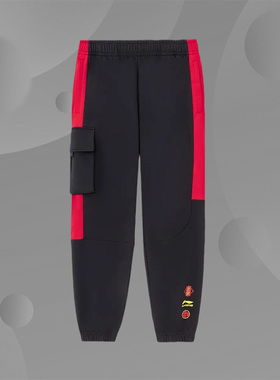 李宁正品春季新品男子休闲舒适时尚福系列运动长裤卫裤AKLS397-1