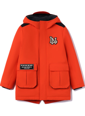 李宁正品童装男女小大童新品运动生活系列中保暖棉服YFMR352