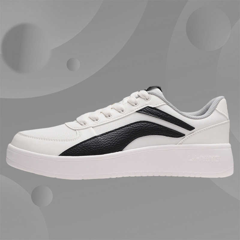 正品李宁休闲鞋男鞋新款透气春季小白鞋 低帮运动鞋板鞋AGCP335-8