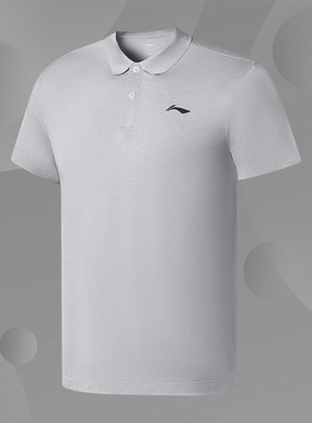 Lining/李宁正品健身系列男子速干凉爽运动休闲短袖POLO衫APLS073