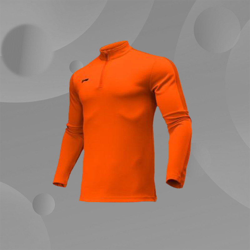 李宁运动卫衣半拉链男长袖T恤针织足球训练服外套套头衫ATLM047