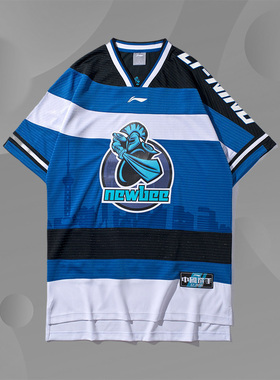 李宁短袖T恤男薄款半袖宽松圆领速干透气跑步运动上衣AHSP729