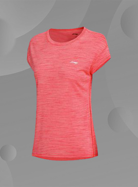李宁短袖T恤女士新款训练系列速干运动衣凉爽圆领运动服ATSN068
